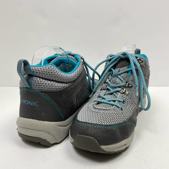 Vionic Shoes - Vionic Cypress Gray & Teal Water Resistant Outdoor Trail Hiking Shoes